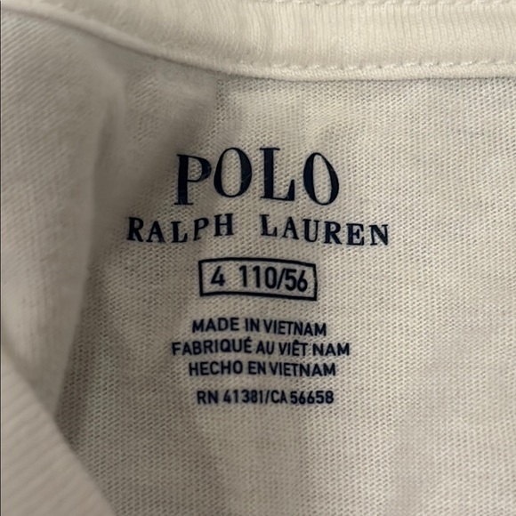 Ralph Lauren White T-Shirt Size 4 - Picture 2 of 3